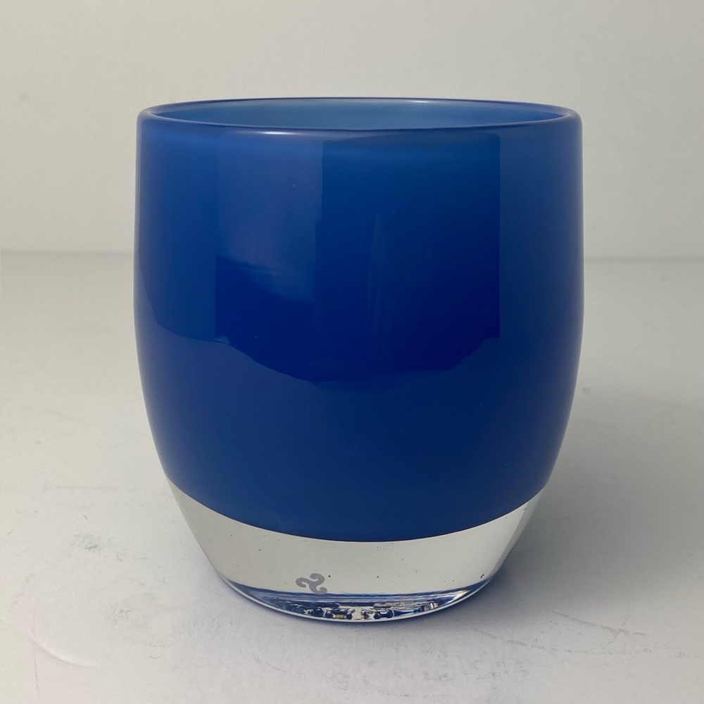 Glassybaby “Forever Young” Blue Glass Candle Holder